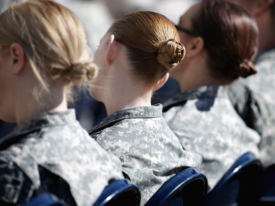 Ponytails and lipstick: US women soldiers get style | Offbeat – Gulf News