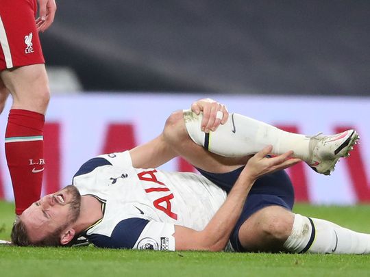 Harry Kane injured his ankle against Liverpool