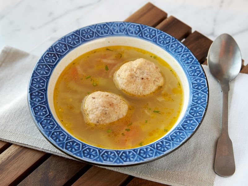 Matzah ball soup 