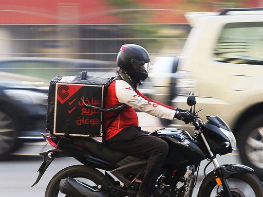 Stock delivery bikes food Dubai