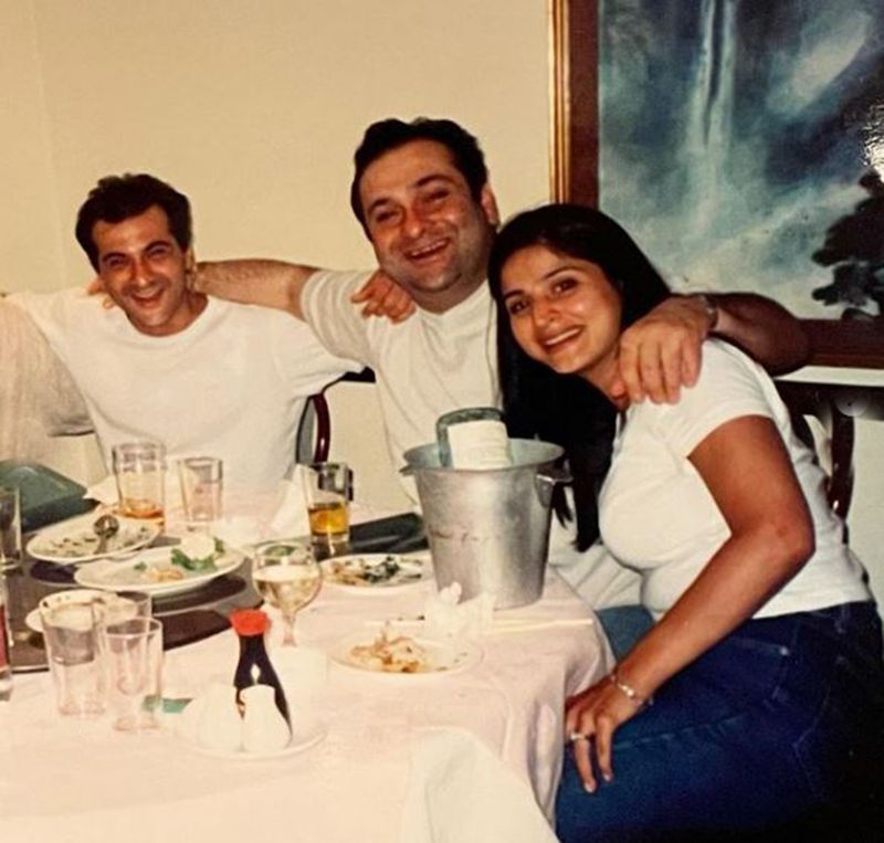 Sanjay Kapoor with Rajiv Kapoor and Maheep Kapoor