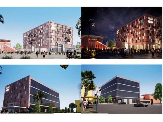 A combination of pictures showing artist’s impression about the final look of the India pavilion at Expo 2020 Dubai