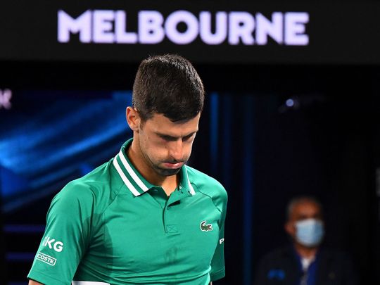 Novak Djokovic says he has a muscle tear at the Australian Open