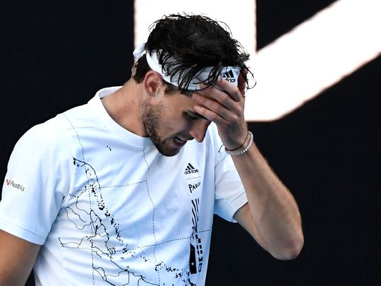 Dominic Thiem was defeated by Grigor Dimitrov at the Australian Open