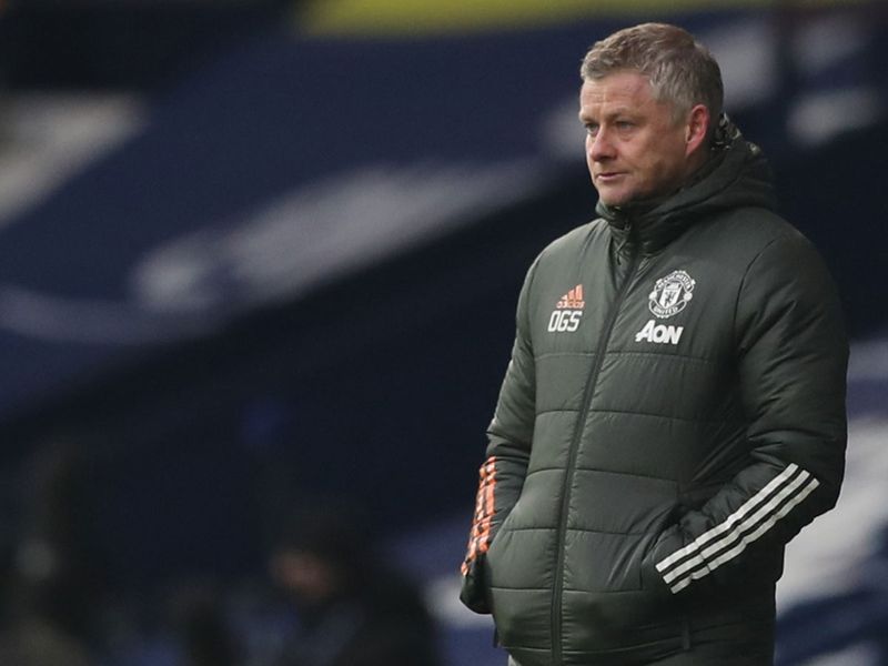 Ole Gunnar Solskjaer looks on during the 1-1 draw with West Brom