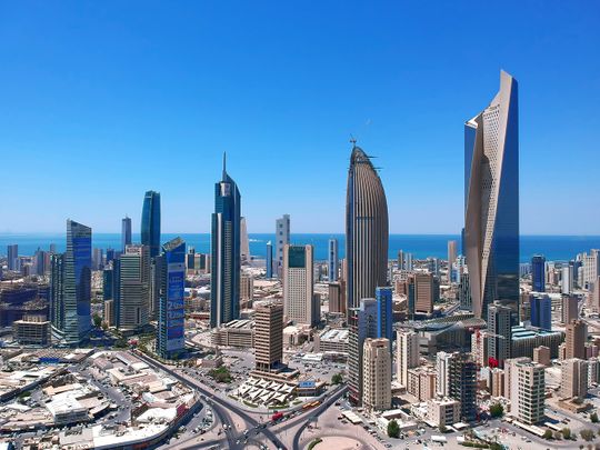 Stock Kuwait City skyline