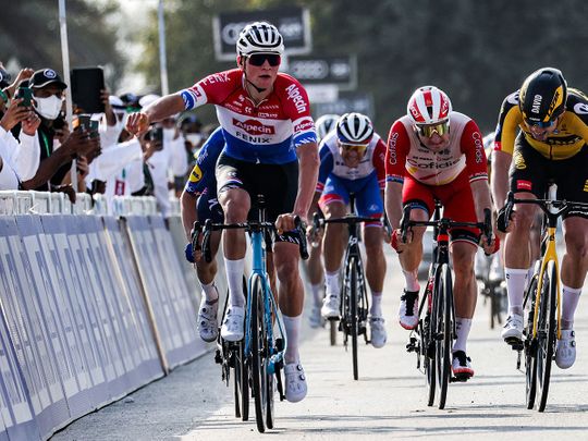 Dutch cyclist Mathieu van der Poel won Satge 1 of the UAE Tour for Team Alpecin–Fenix 