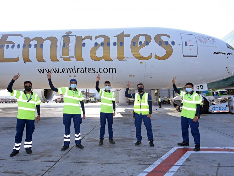 Emirates vaccine staff