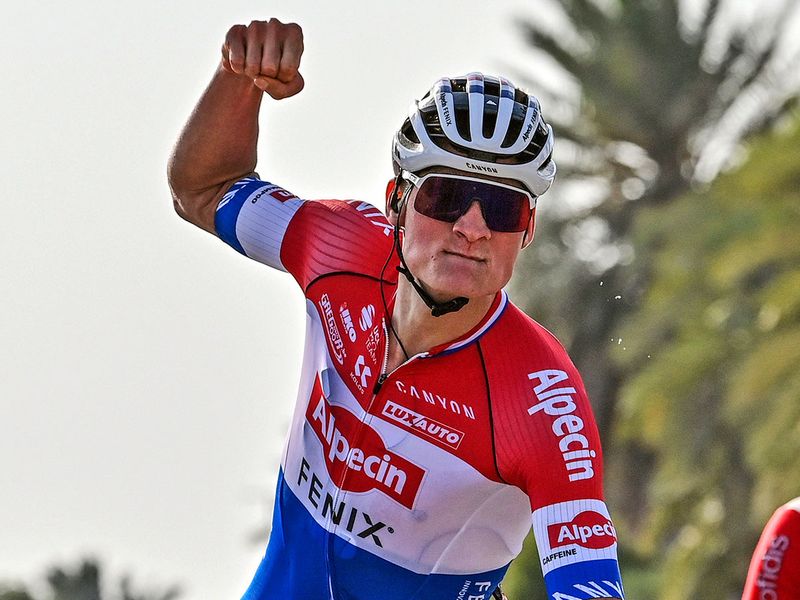 Mathieu van der Poel won Sunday’s UAE Tour first stage for Alpecin-Felix 