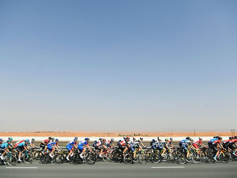 Tadej Pogacar won Stage 3 of the UAE Tour on Jebel Hafeet