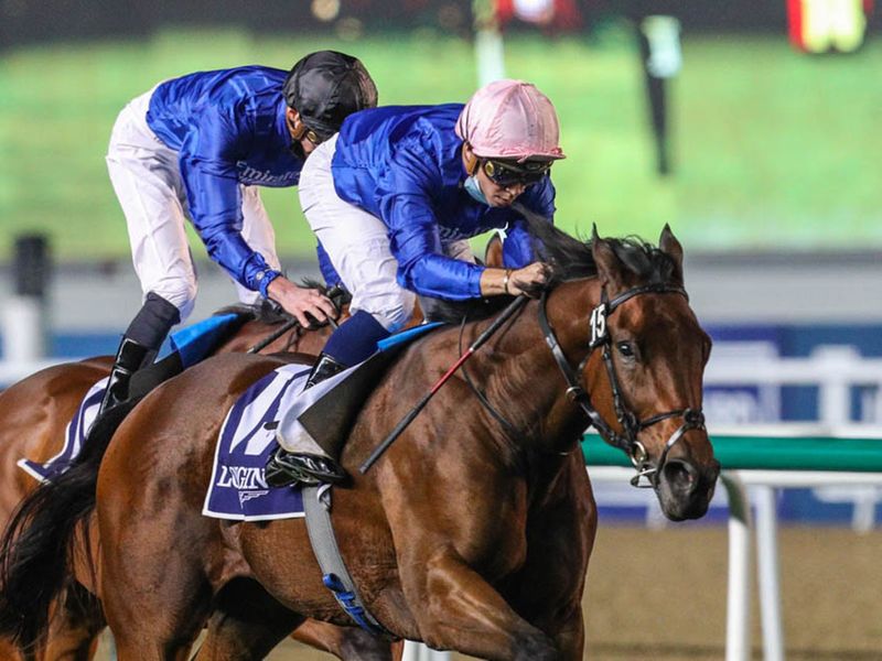 Ya Hayati gets the better of Bright Melody in the Zabeel Turf at Meydan. The pair face-off again on Thursday evening in the getthat handicap. 