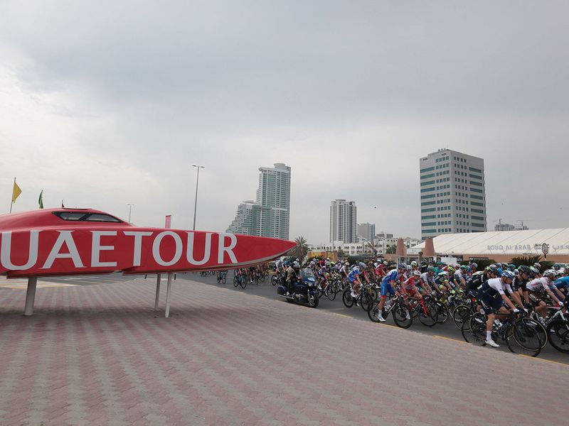 Stage 5 of the UAE Tour at Jebel Jais