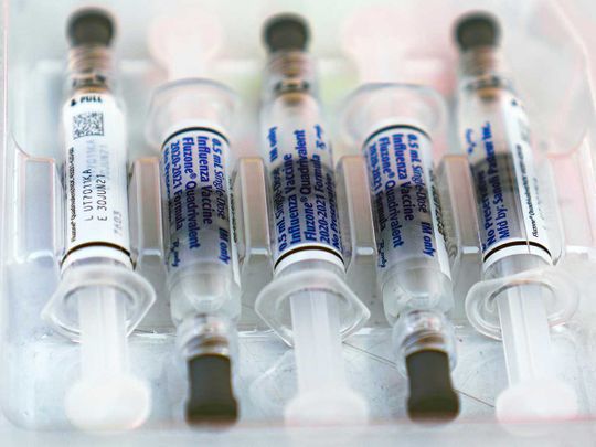 flu vaccine syringe
