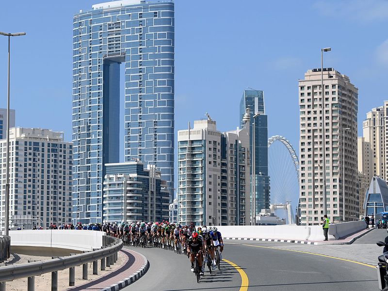 Sam Bennett of Ireland won Stage 6 of the UAE Tour 2021