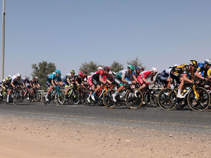 Sam Bennett of Ireland won Stage 6 of the UAE Tour 2021