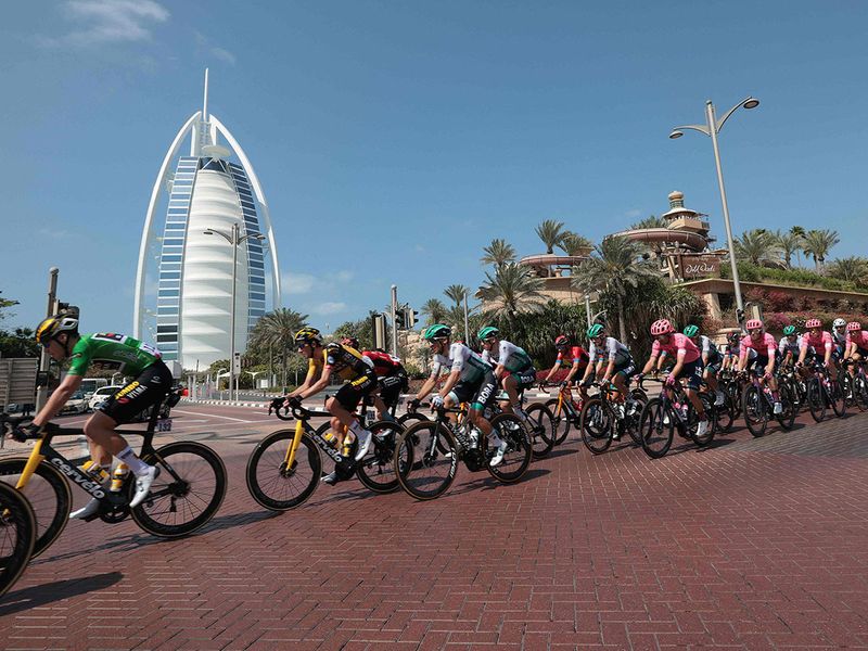 Sam Bennett of Ireland won Stage 6 of the UAE Tour 2021