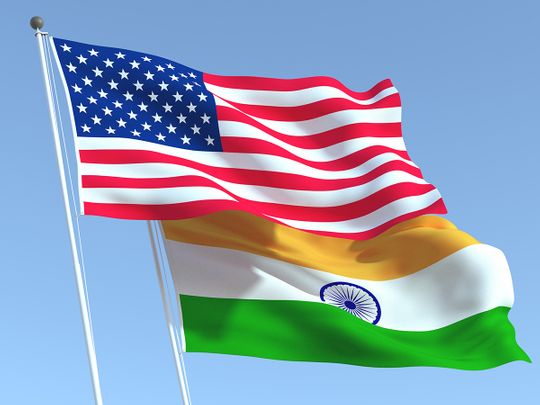 India US flags