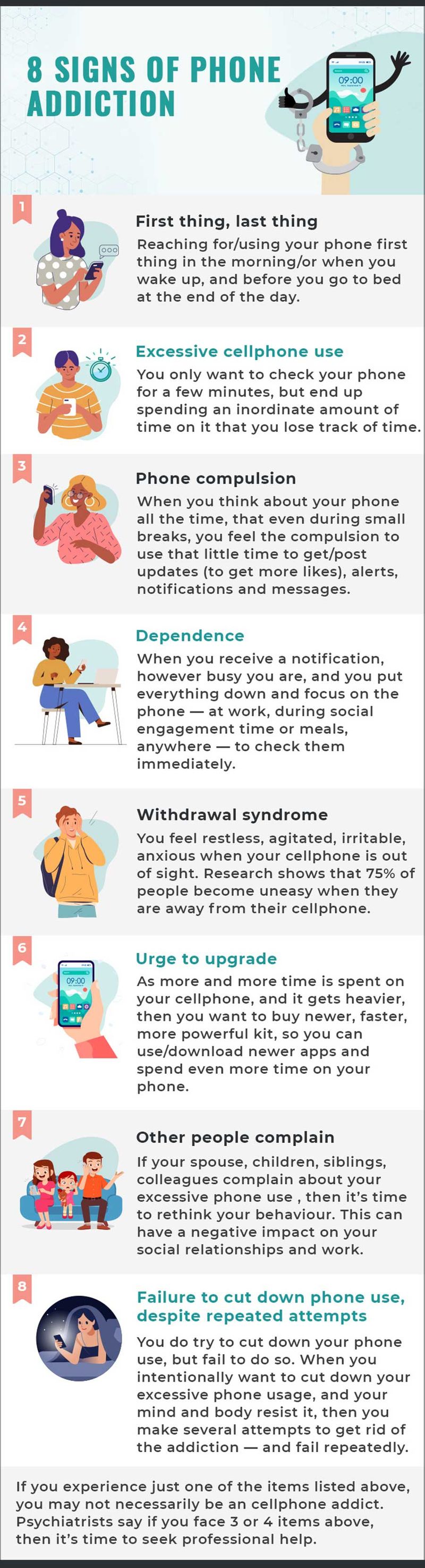 Signs of Phone addiction 