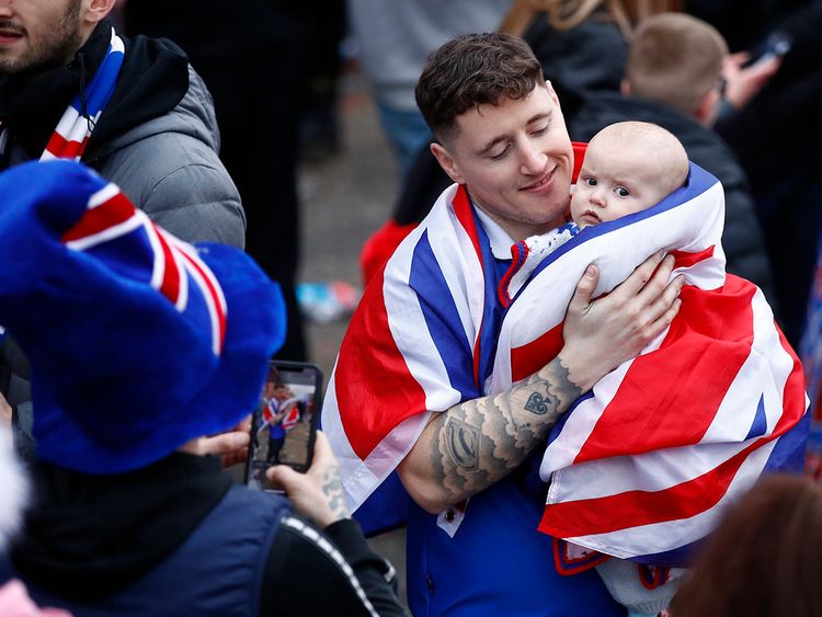 Fans of all ages took to the streets to celebrate after the Rangers' victory.