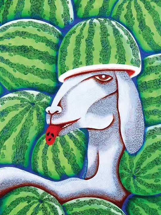 Anujath Vinaylal goat kerala painting