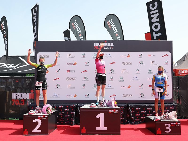 Ironman - women's podium