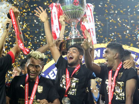 Mumbai City celebrate winning Indian Super League