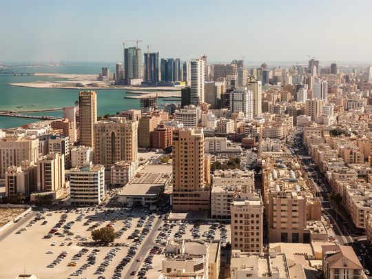 Stock Manama Bahrain skyline