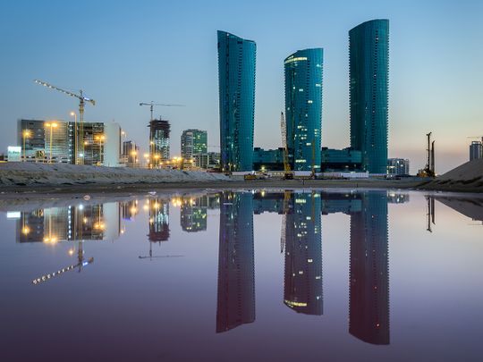 Stock Manama Bahrain skyline