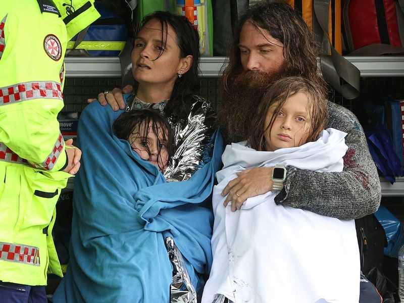 Australia family rescue flood