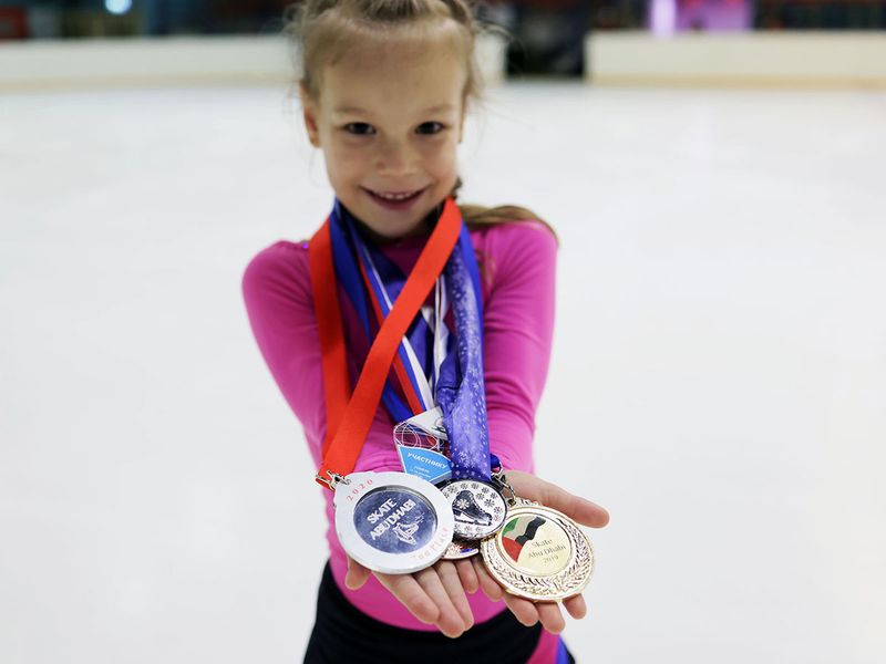 Dubai: Young ice-skater Lyudmila Zykova