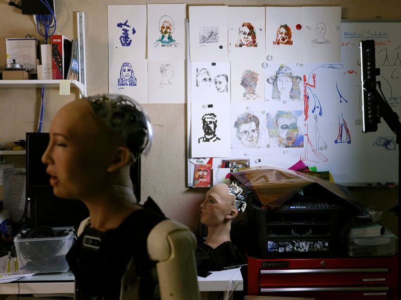 Robot artist Sophia gallery