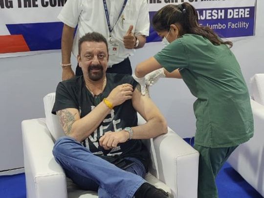 Sanjay Dutt gets the COVID-19 vaccine