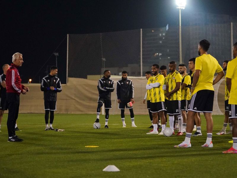 UAE football team in training