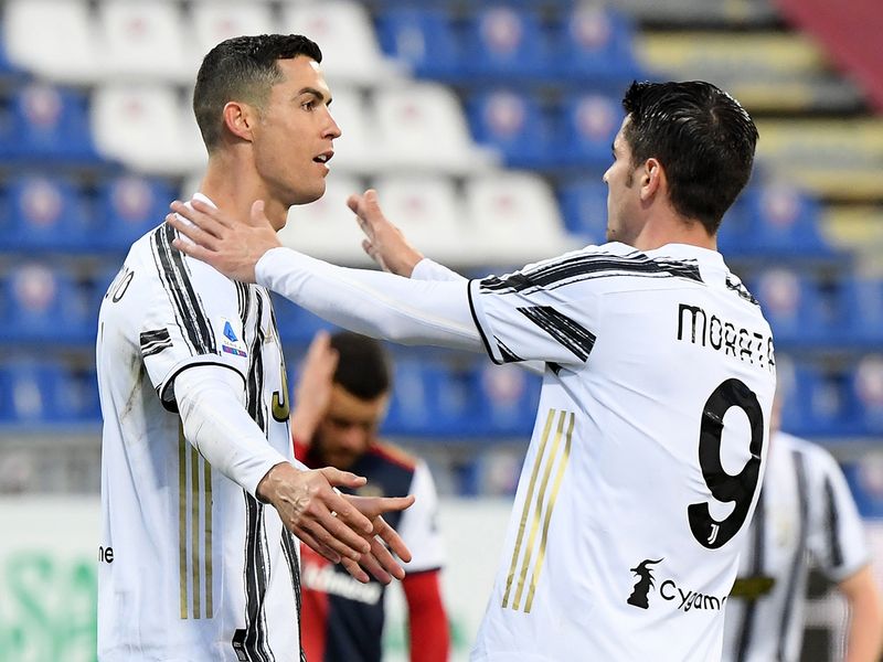 Cristiano Ronaldo and Alvaro Morata for Juventus.