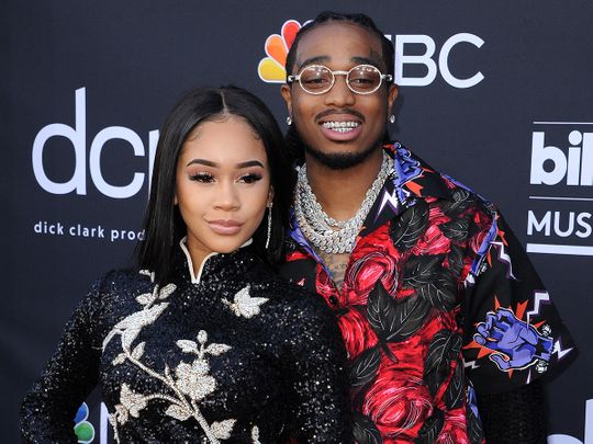 Rappers Saweetie and Quavo