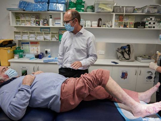Rob Courtney, a Buruli ulcer patient, Australia