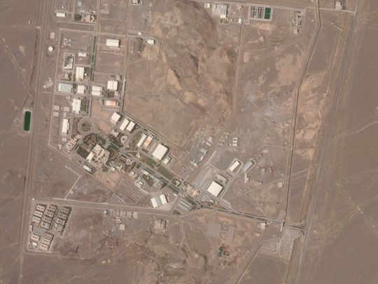 This satellite photo from Planet Labs Inc. shows Iran's Natanz nuclear facility on Wednesday, April 7, 2021. Iran's Natanz nuclear site suffered a problem Sunday, April 11, involving its electrical distribution grid just hours after starting up new advanced centrifuges that more quickly enrich uranium, state TV reported. It was the latest incident to strike one of Tehran's most-secured sites amid negotiations over the tattered atomic accord with world powers. 