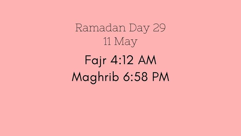 Ramadan Iftar timings