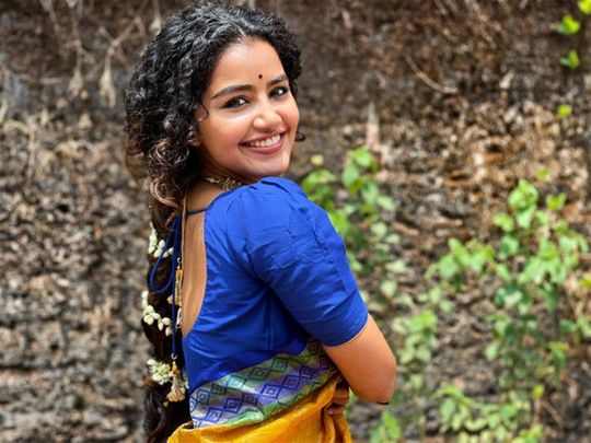 Anupama Parameswaran in silk saree photos - South Indian Actress