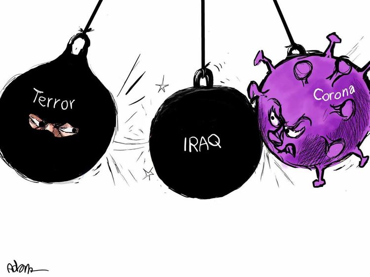 Cartoon: Iraq faces COVID and security challenge | Cartoons – Gulf News