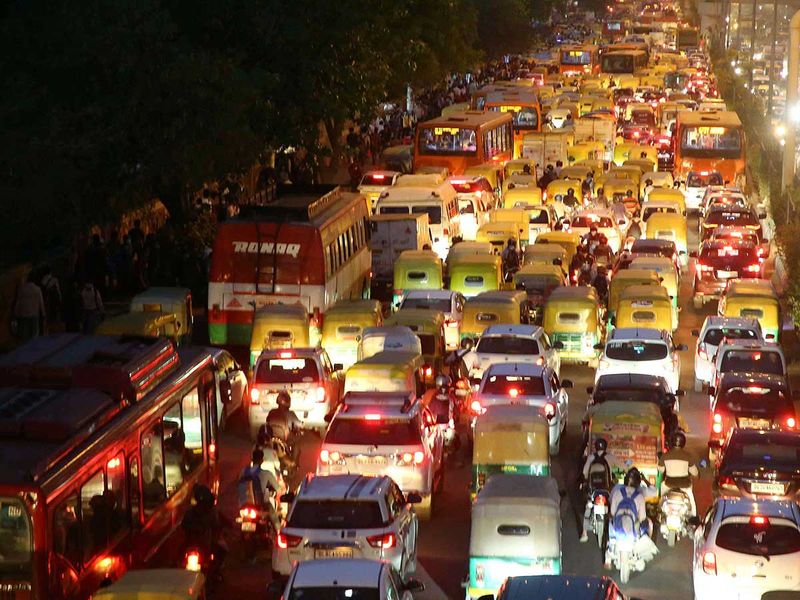 Delhi traffic jam