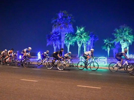 Rashid Al Balooshi, winner of the 127km Al Salam Cycling Championship race for Emirati amateurs in December, added the 75km Nad Al Sheba Sports Tournament Cycling’s Amateur UAE Men’s title to his resume on Saturday night in a tight finish where the top three were separated by a second.