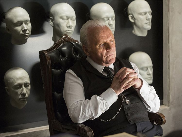 Anthony Hopkins in the movie  Westworld .