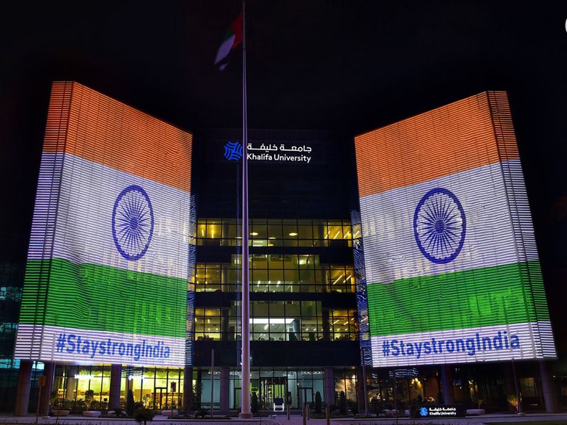 Photos: UAE landmarks light up in support for India during COVID-19 crisis