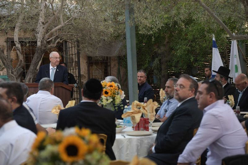 Iftar with Israeli president and a number of delegates and officials in Abu Ghosh