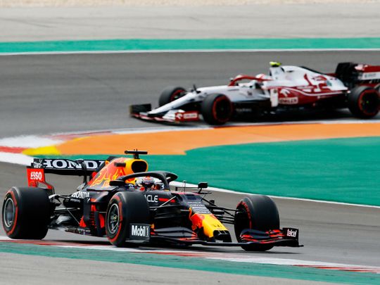 Max Verstappen qualified third in Portugal