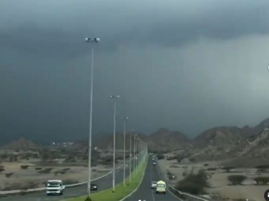 Cloudy weather across the UAE