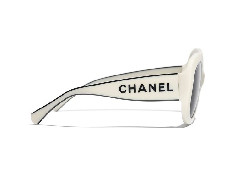 Chanel White and black sunglasses