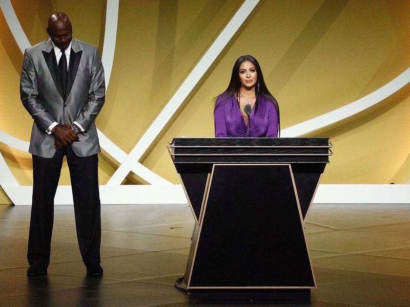 Kobe Bryant is inducted into the NBA Basketball Hall of Fame