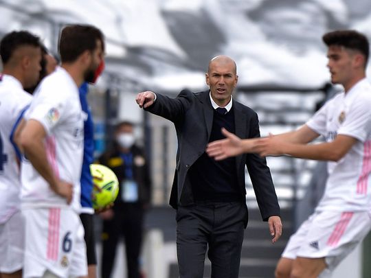 Real Madrid's head coach Zinedine Zidane 
